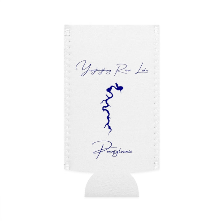 Pennsylvania  Youghiogheny  River  Lake  Slim  Can  Koozie  front  position  view  from  flat-front  white.webp