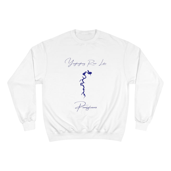 Pennsylvania  Youghiogheny  River  Lake  Sweatshirt  front  position  view  from  front  white.webp