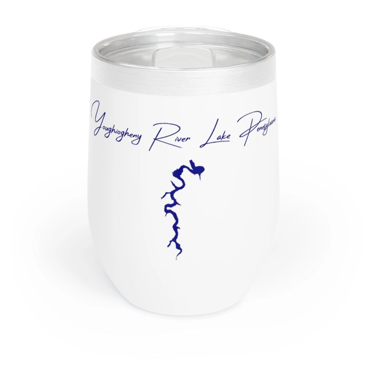 Pennsylvania  Youghiogheny  River  Lake  Wine  Tumbler  front  position  view  from  front  white.webp