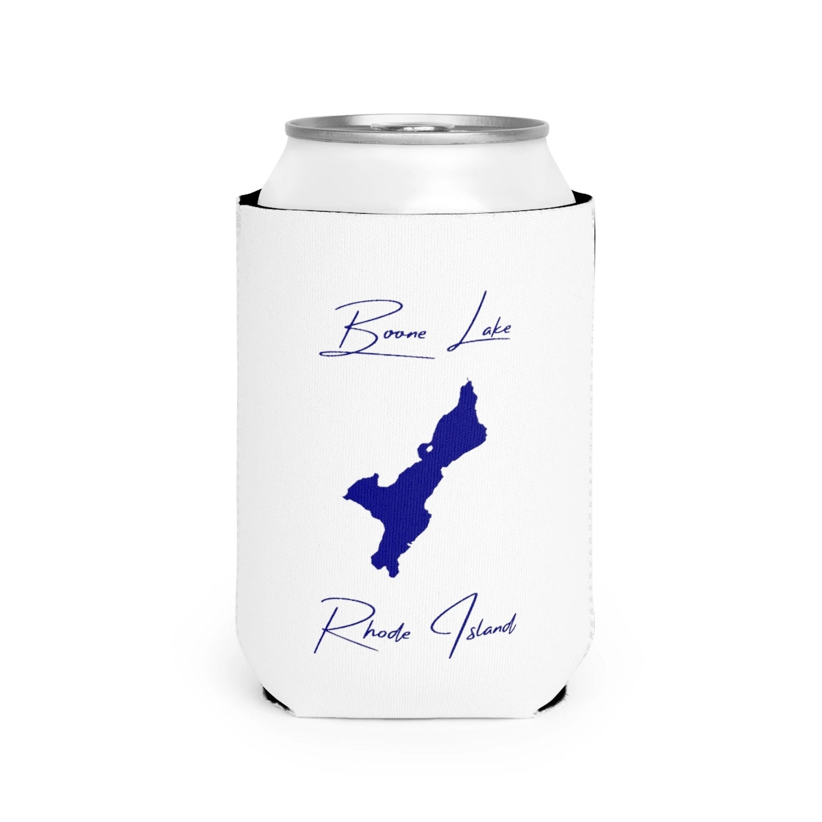 Rhode  Island  Boone  Lake  Can  Koozie  front  position  view  from  front-2  white.webp
