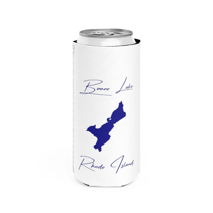 Rhode  Island  Boone  Lake  Slim  Can  Koozie  front  position  view  from  front  white.webp