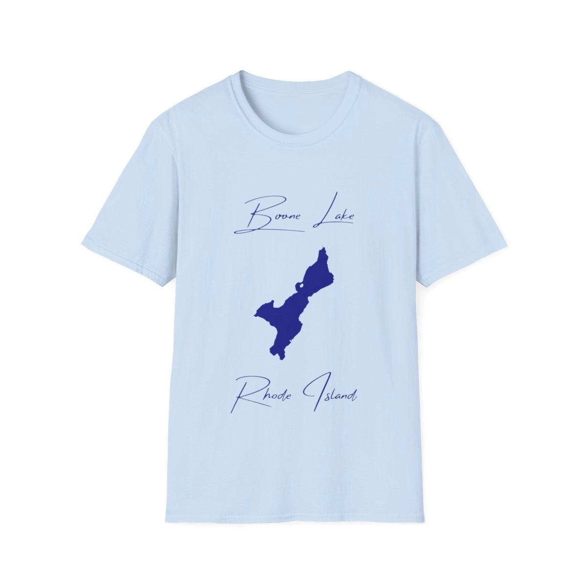 Rhode  Island  Boone  Lake  T-shirt  front  position  view  from  front  light  blue.webp