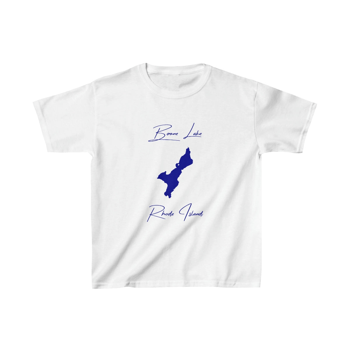 Rhode  Island  Boone  Lake  Youth  T-shirt  front  position  view  from  front  white.webp