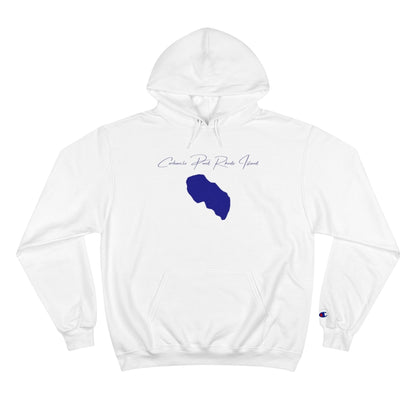 Rhode  Island  Carbuncle  Pond  Hoodie  front  position  view  from  front  white.webp