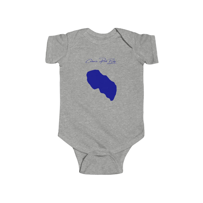 Rhode  Island  Carbuncle  Pond  Onesie  front  position  view  from  front  heather.webp