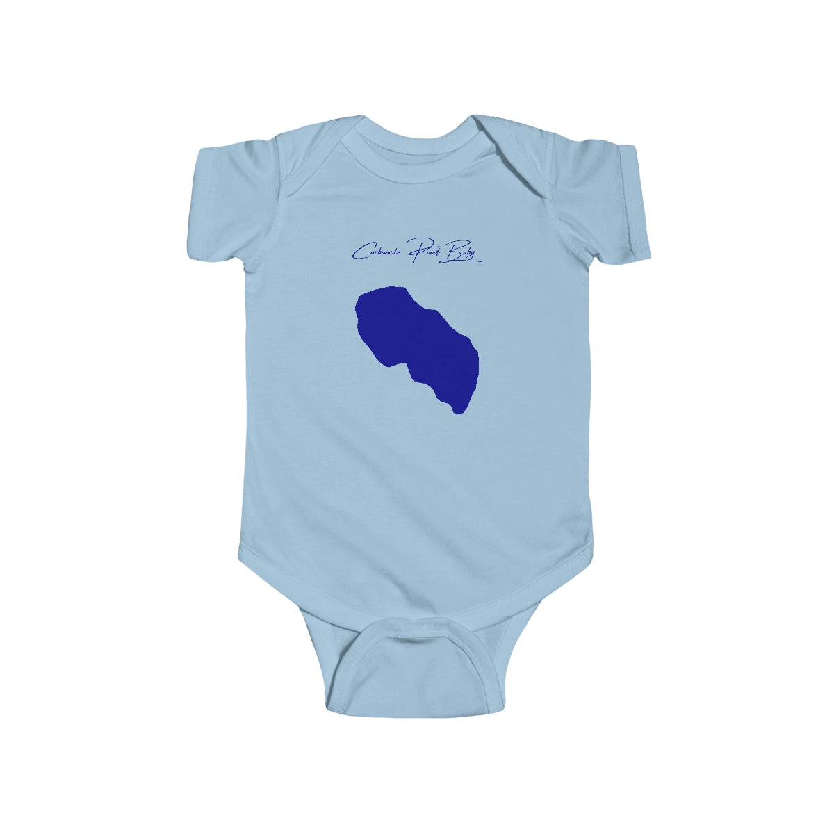 Rhode  Island  Carbuncle  Pond  Onesie  front  position  view  from  front  light  blue.webp
