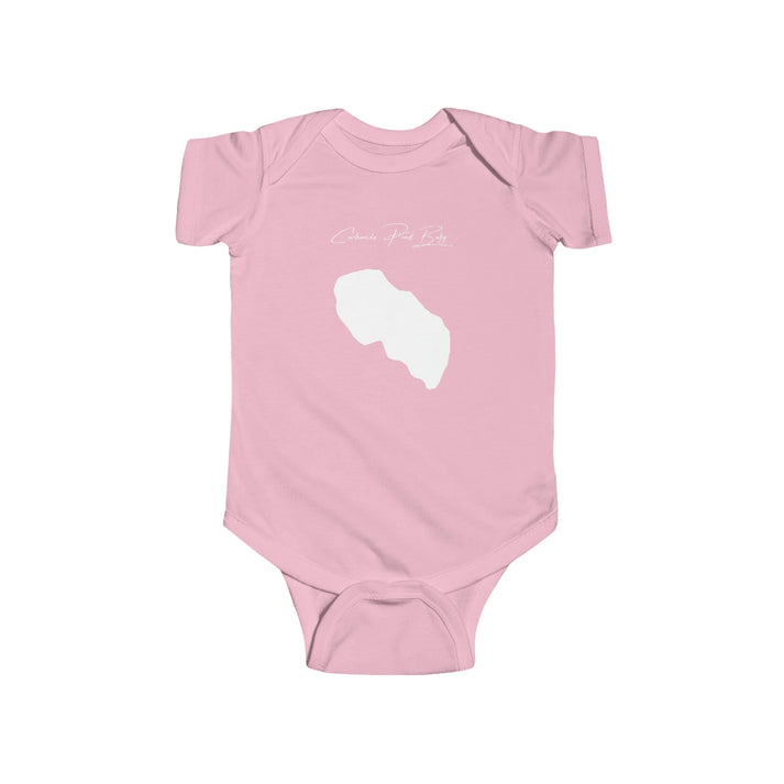 Rhode  Island  Carbuncle  Pond  Onesie  front  position  view  from  front  pink.webp