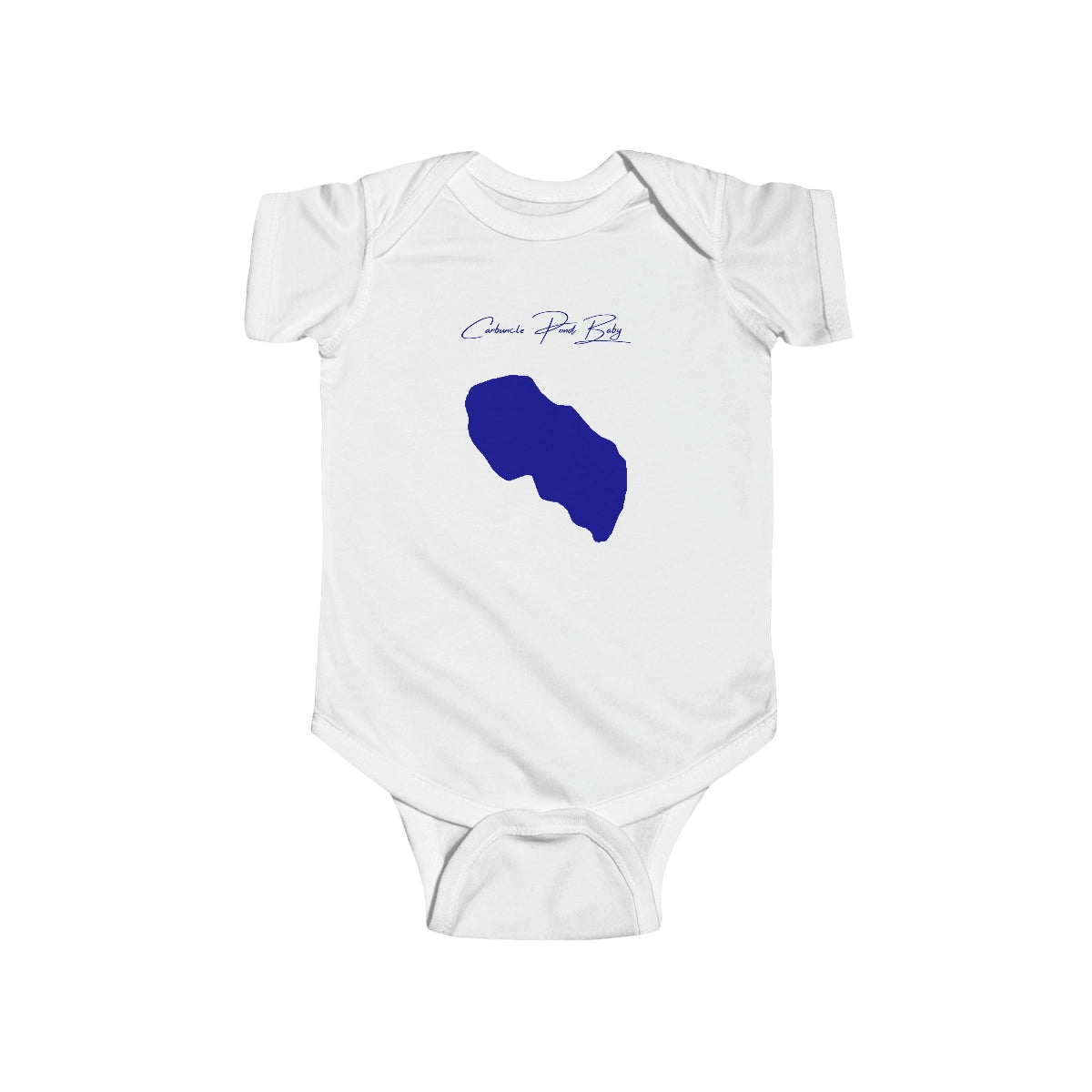 Rhode  Island  Carbuncle  Pond  Onesie  front  position  view  from  front  white.webp