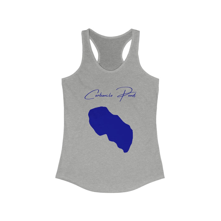 Rhode  Island  Carbuncle  Pond  Racerback-Tank  front  position  view  from  front  heather  grey.webp