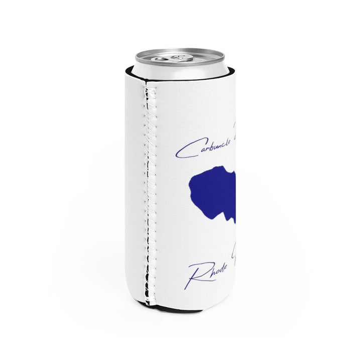Rhode  Island  Carbuncle  Pond  Slim  Can  Koozie  all  position  view  from  right  white.webp