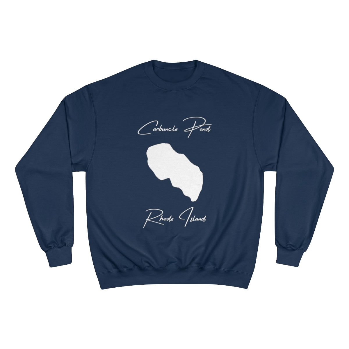 Rhode  Island  Carbuncle  Pond  Sweatshirt  front  position  view  from  front  navy.webp