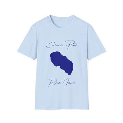 Rhode  Island  Carbuncle  Pond  T-shirt  front  position  view  from  front  light  blue.webp