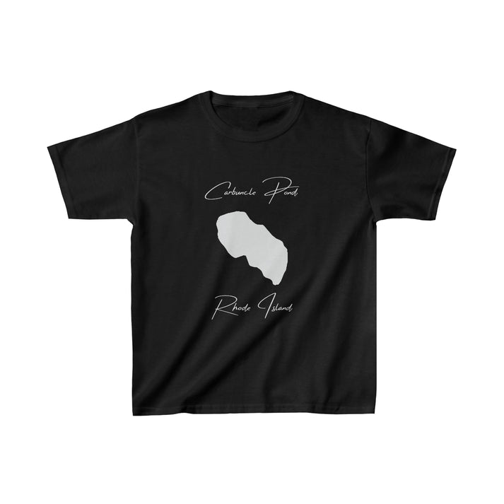 Rhode  Island  Carbuncle  Pond  Youth  T-shirt  front  position  view  from  front  black.webp