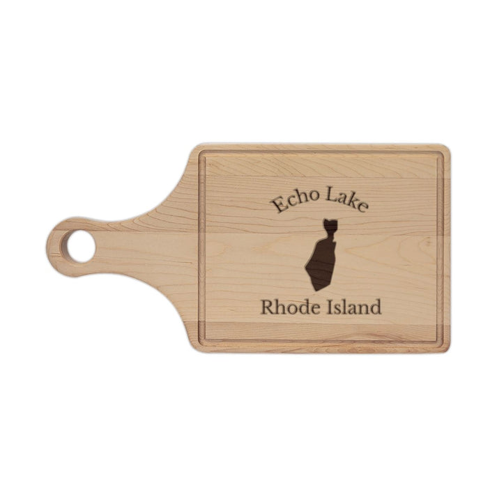 Rhode  Island  Echo  Lake  Engraved  Cutting  Board  front  position  view  from  front  maple.webp