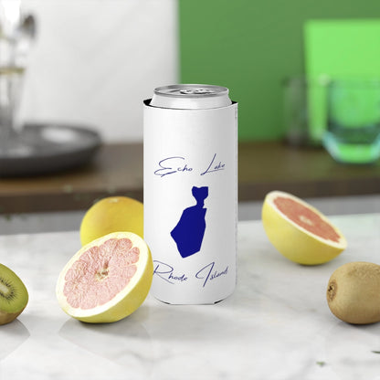 Rhode  Island  Echo  Lake  Slim  Can  Koozie  front  position  view  from  context-2  white.webp