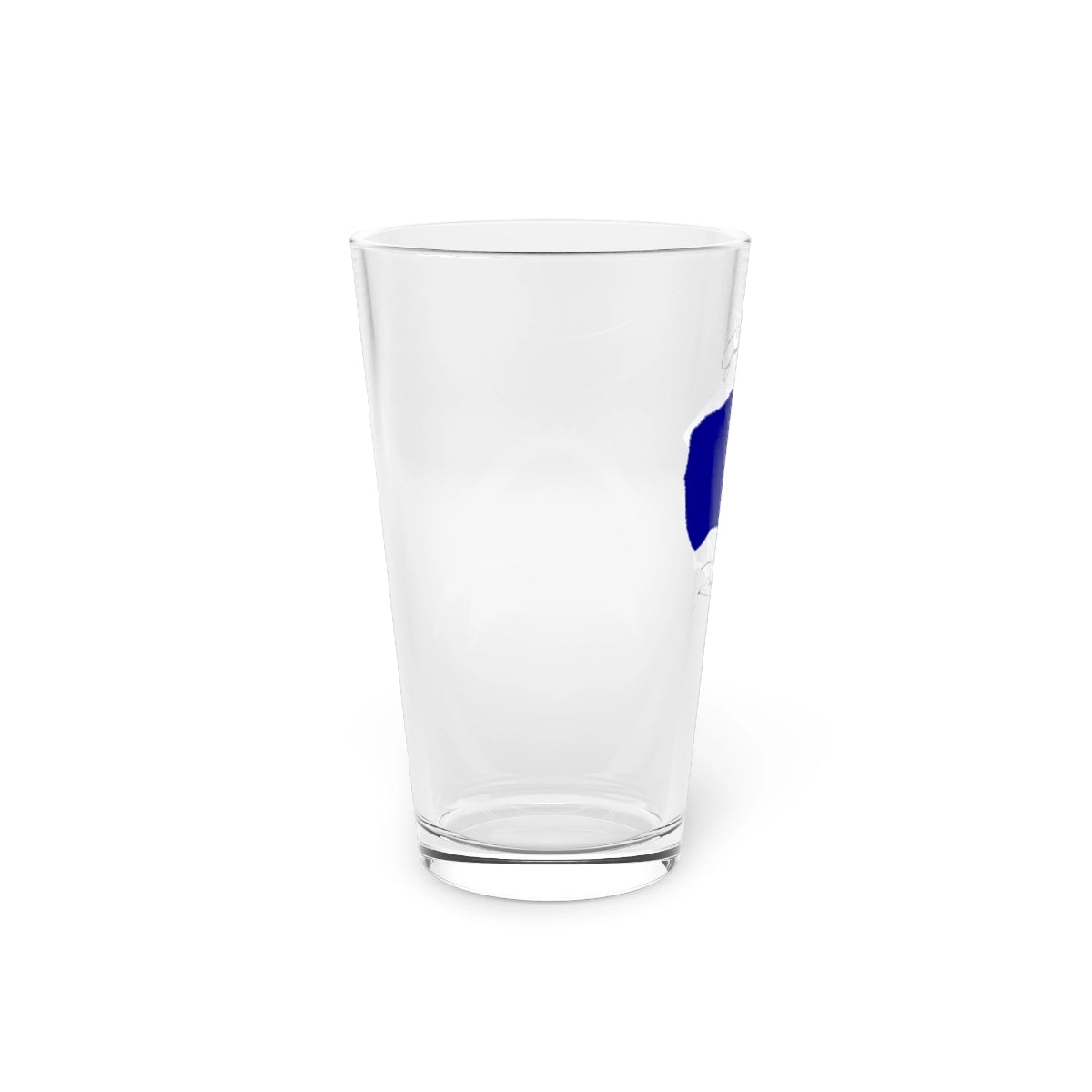 Rhode  Island  Geneva  Pond  16oz  Pint  Glass  front  position  view  from  left  16oz.webp