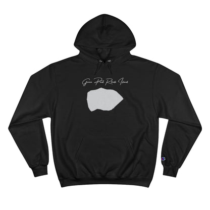 Rhode  Island  Geneva  Pond  Hoodie  front  position  view  from  front  black.webp
