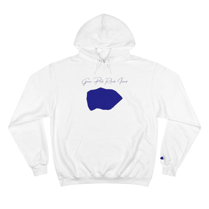 Rhode  Island  Geneva  Pond  Hoodie  front  position  view  from  front  white.webp