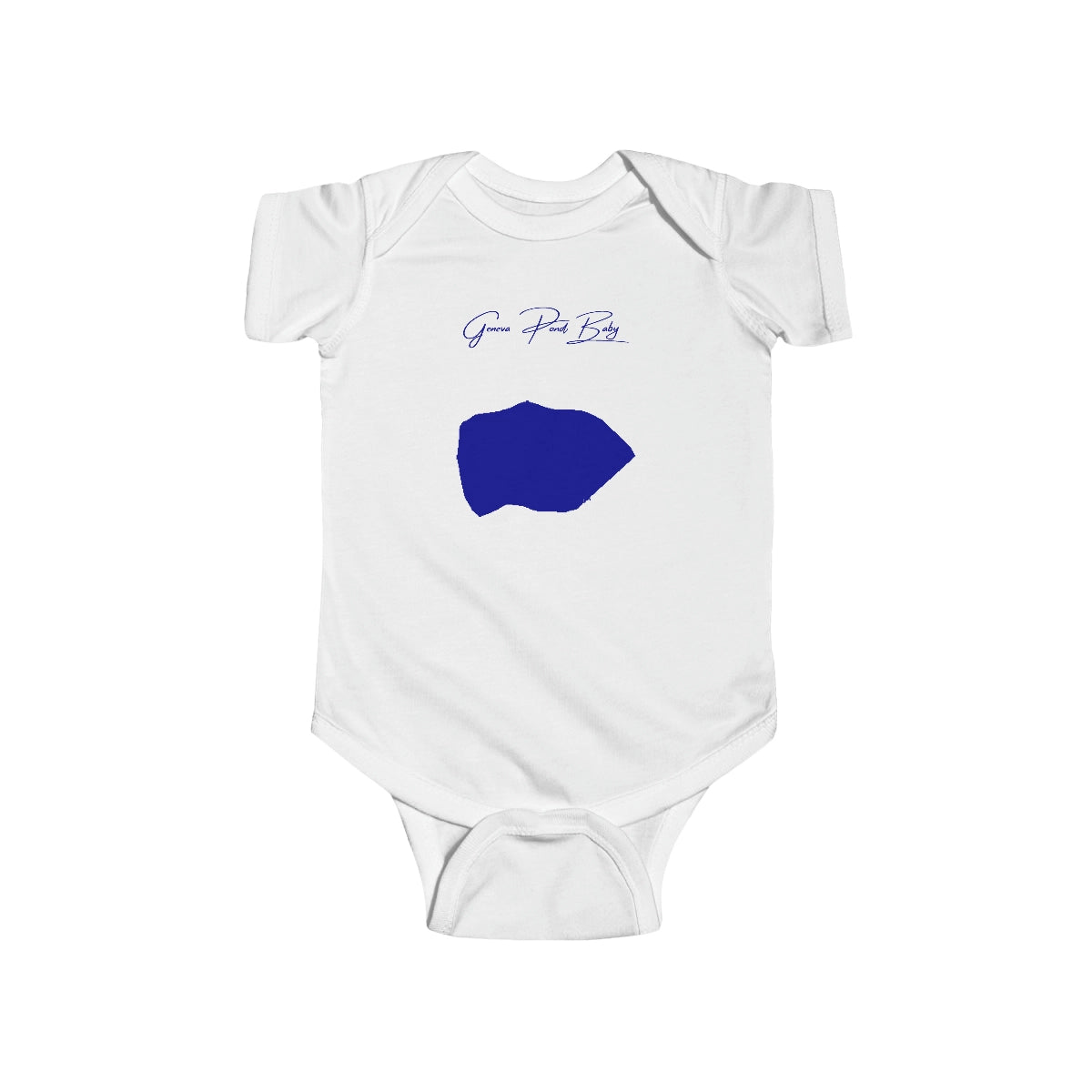 Rhode  Island  Geneva  Pond  Onesie  front  position  view  from  front  white.webp