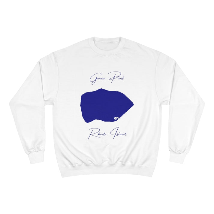 Rhode  Island  Geneva  Pond  Sweatshirt  front  position  view  from  front  white.webp