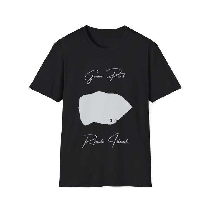 Rhode  Island  Geneva  Pond  T-shirt  front  position  view  from  front  black.webp