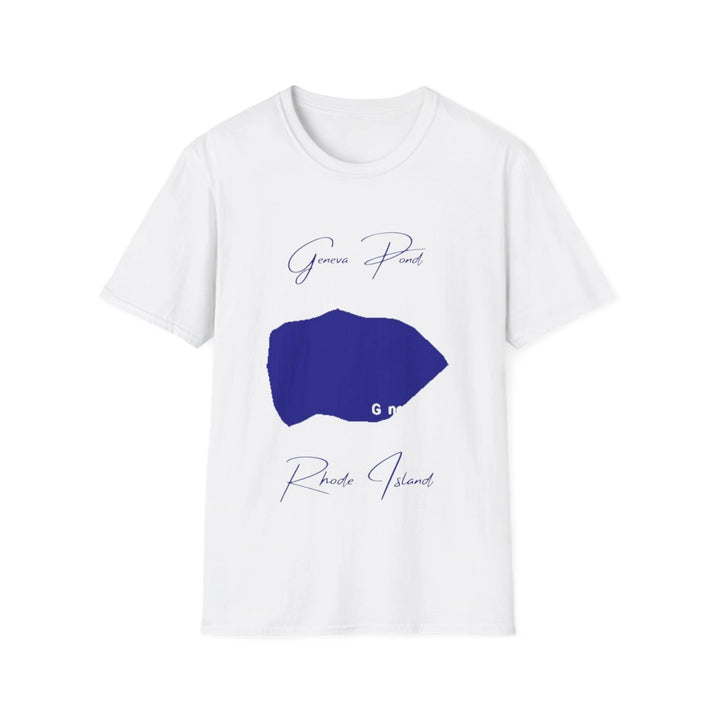 Rhode  Island  Geneva  Pond  T-shirt  front  position  view  from  front  white.webp