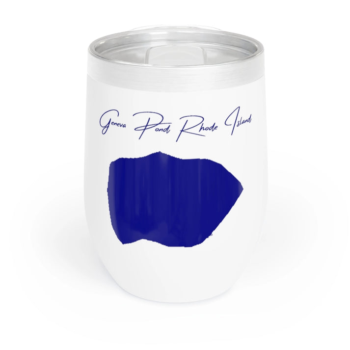 Rhode  Island  Geneva  Pond  Wine  Tumbler  front  position  view  from  front  white.webp