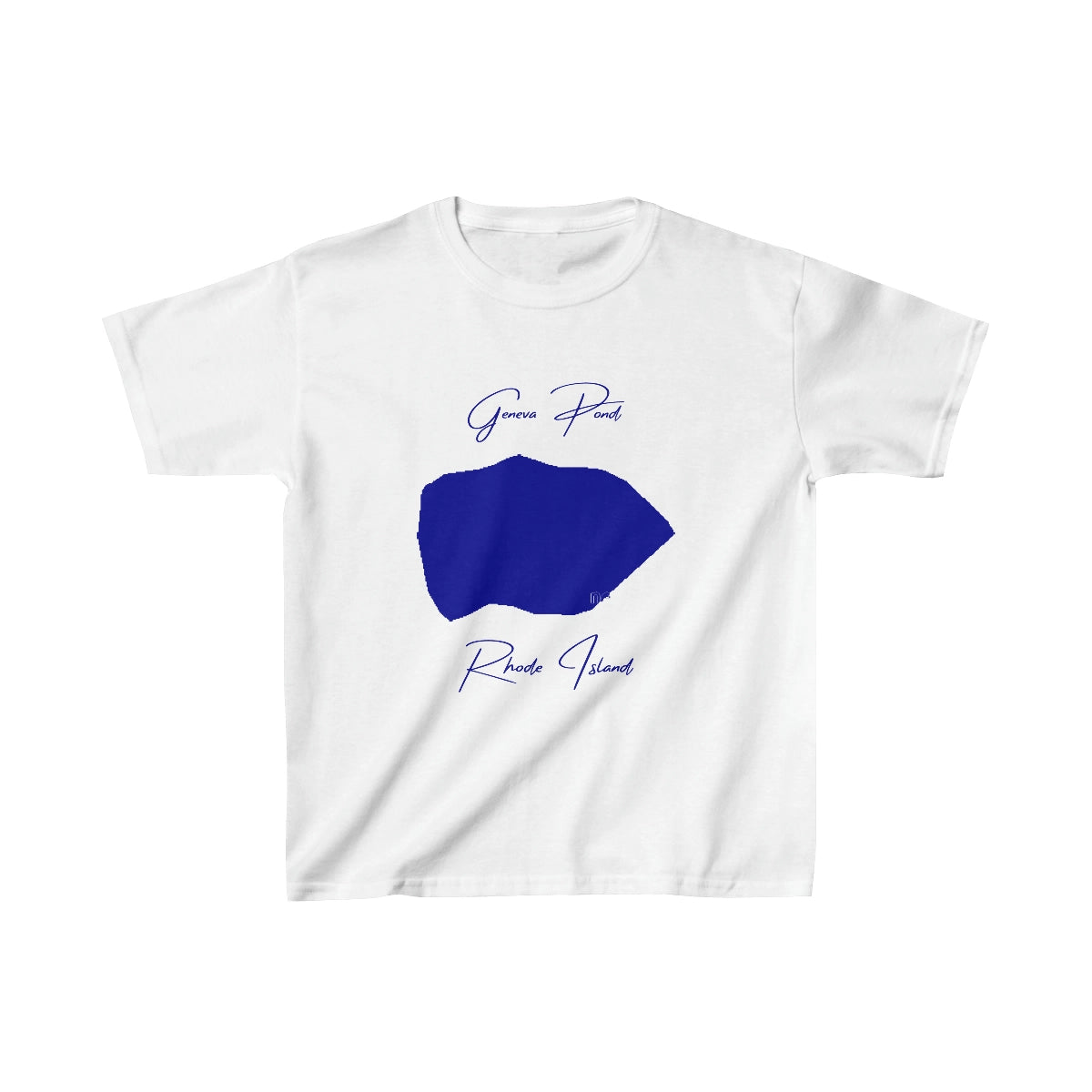 Rhode  Island  Geneva  Pond  Youth  T-shirt  front  position  view  from  front  white.webp