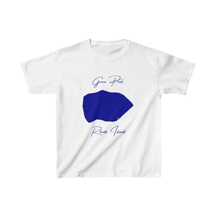 Rhode  Island  Geneva  Pond  Youth  T-shirt  front  position  view  from  front  white.webp