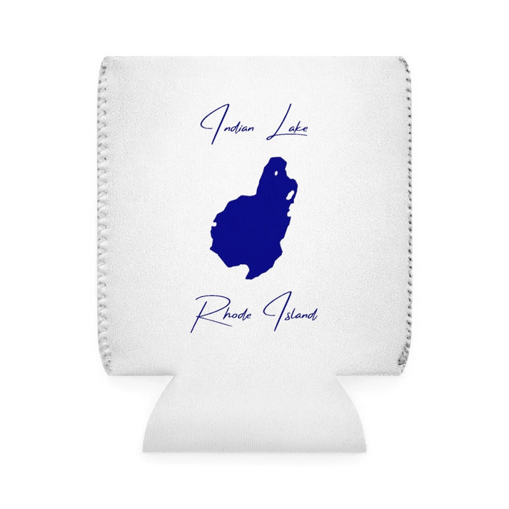 Rhode  Island  Indian  Lake  Can  Koozie  front  position  view  from  front-1  white.webp
