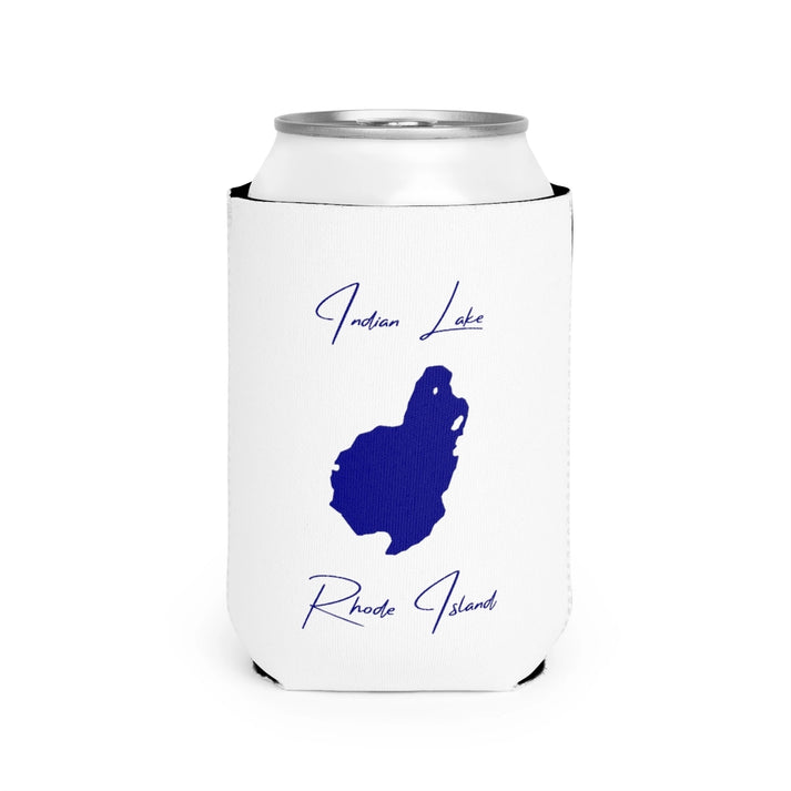 Rhode  Island  Indian  Lake  Can  Koozie  front  position  view  from  front-2  white.webp
