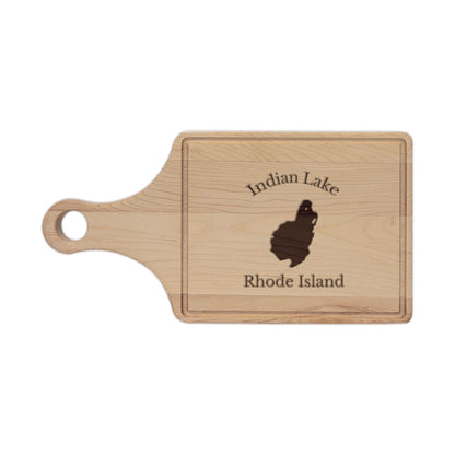 Rhode  Island  Indian  Lake  Engraved  Cutting  Board  front  position  view  from  front  maple.webp