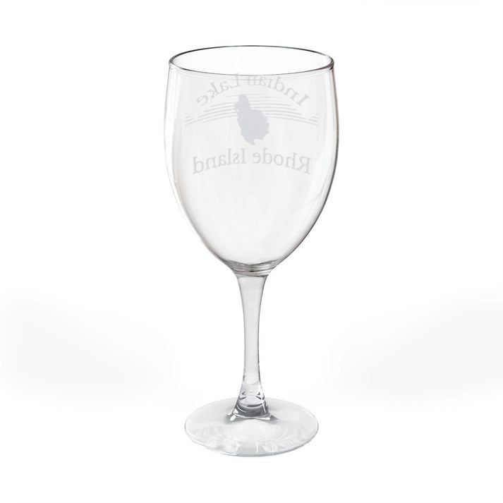 Rhode  Island  Indian  Lake  Engraved  Wine  Glass  other  position  view  from  back  10.5oz.webp
