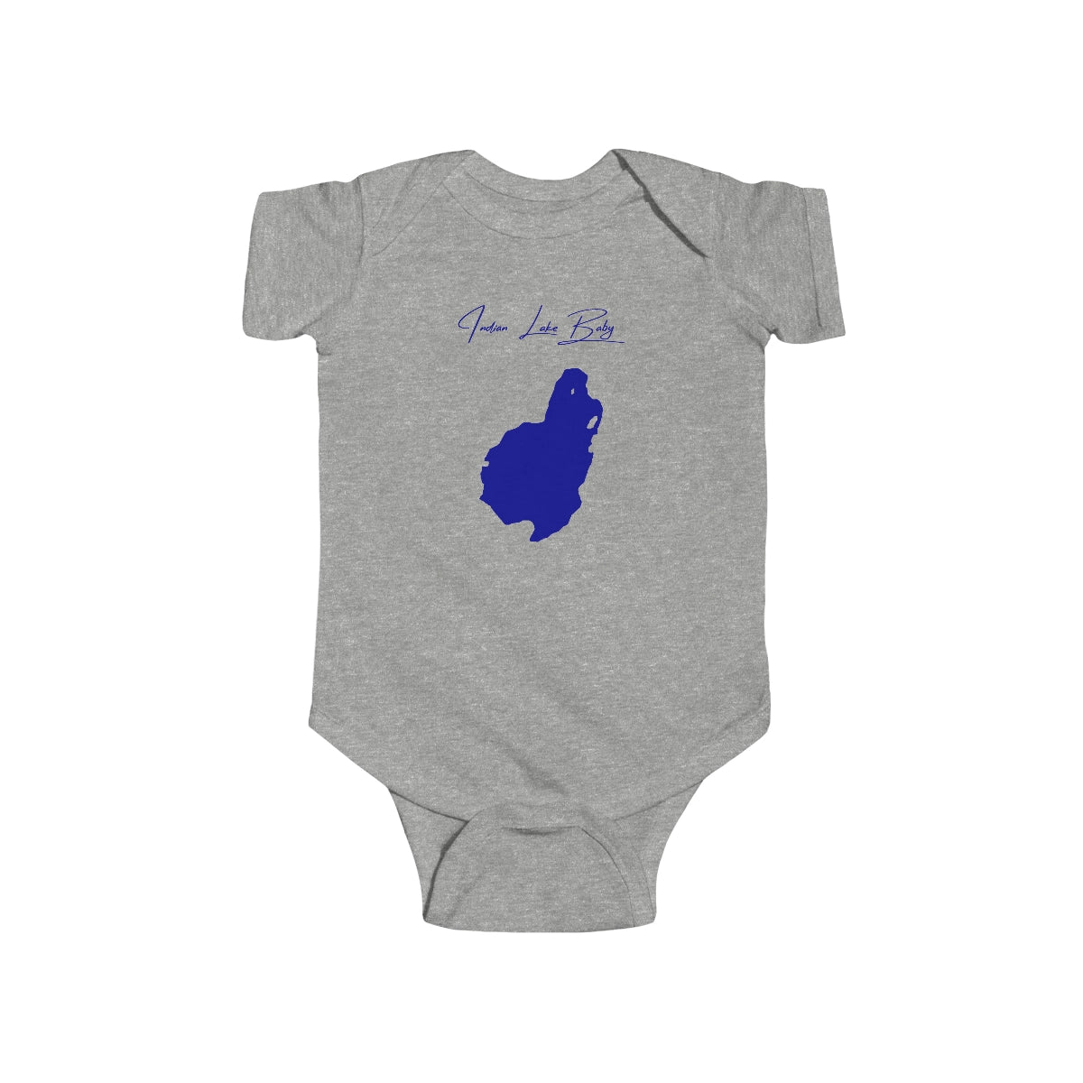 Rhode  Island  Indian  Lake  Onesie  front  position  view  from  front  heather.webp