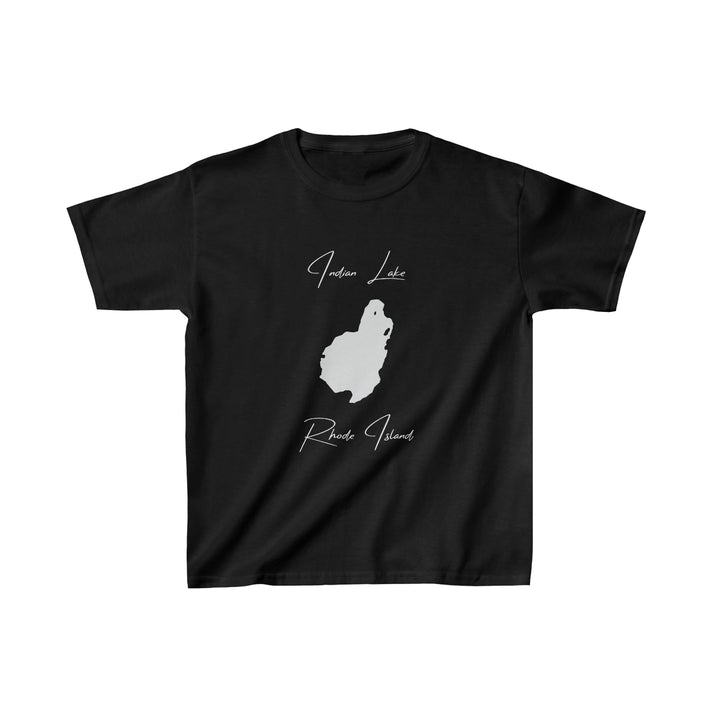 Rhode  Island  Indian  Lake  Youth  T-shirt  front  position  view  from  front  black.webp