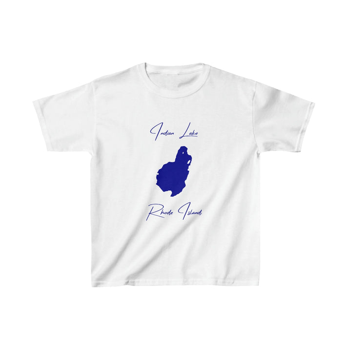 Rhode  Island  Indian  Lake  Youth  T-shirt  front  position  view  from  front  white.webp