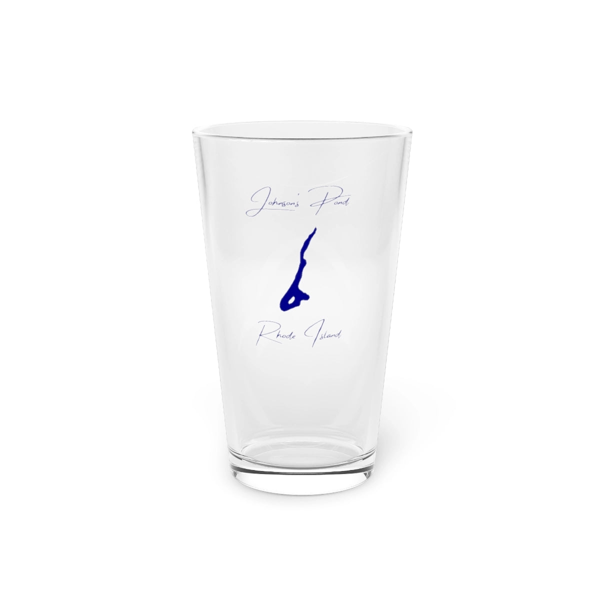 Rhode  Island  Johnson's  Pond  16oz  Pint  Glass  front  position  view  from  front  16oz.webp