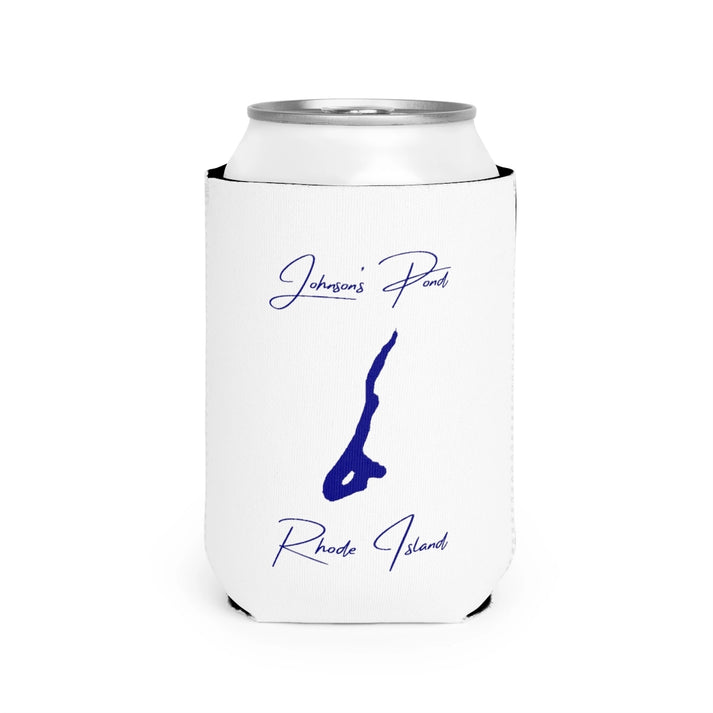 Rhode  Island  Johnson's  Pond  Can  Koozie  front  position  view  from  front-2  white.webp