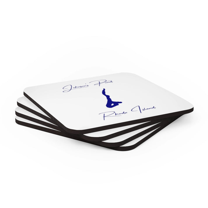 Rhode  Island  Johnson's  Pond  Coaster  Set  front  position  view  from  stacked  3.75  x  3.75.webp