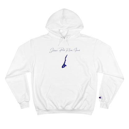 Rhode  Island  Johnson's  Pond  Hoodie  front  position  view  from  front  white.webp
