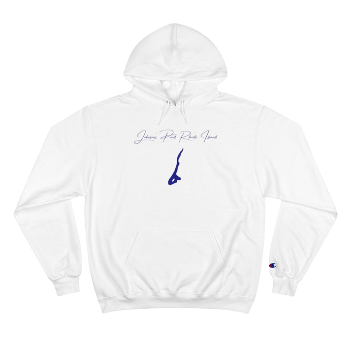 Rhode  Island  Johnson's  Pond  Hoodie  front  position  view  from  front  white.webp