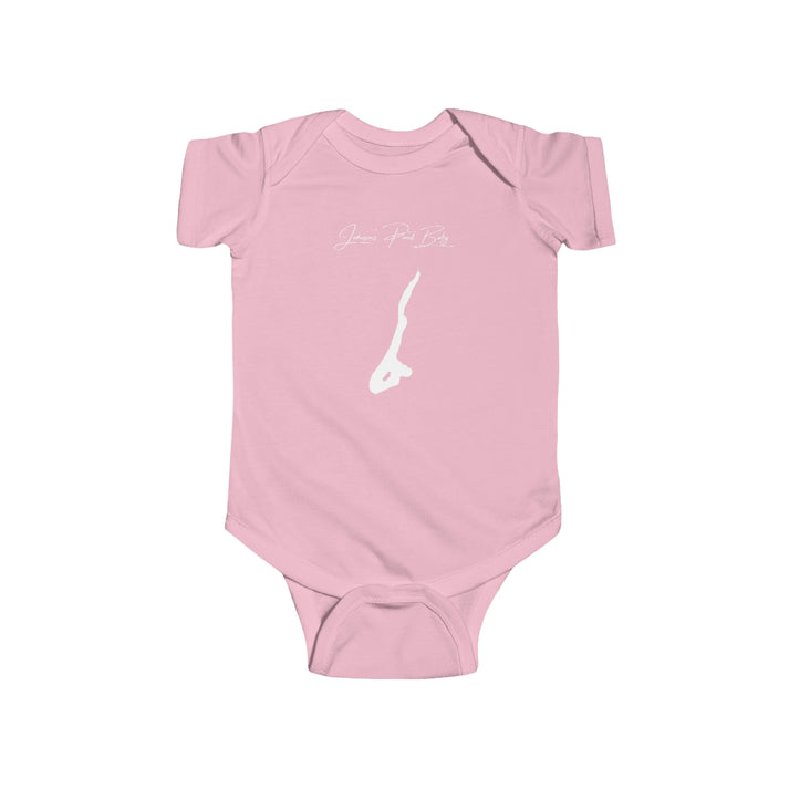 Rhode  Island  Johnson's  Pond  Onesie  front  position  view  from  front  pink.webp