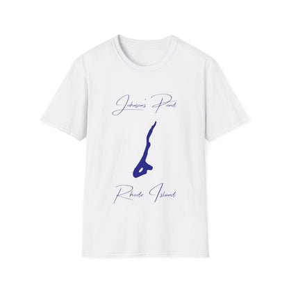 Rhode  Island  Johnson's  Pond  T-shirt  front  position  view  from  front  white.webp
