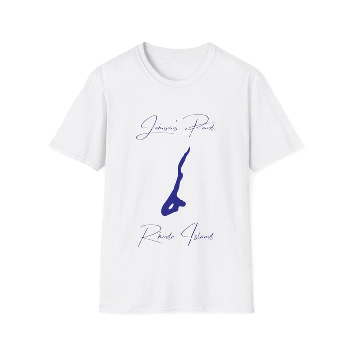Rhode  Island  Johnson's  Pond  T-shirt  front  position  view  from  front  white.webp