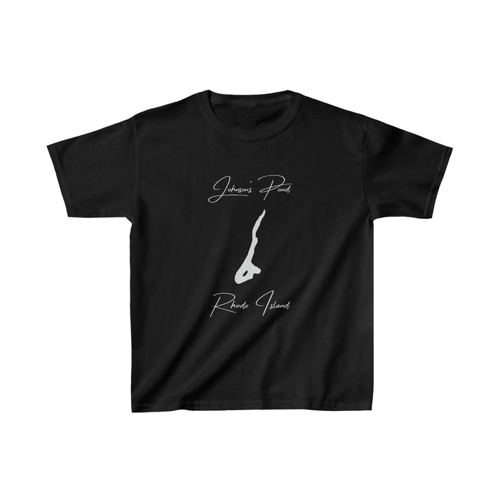 Rhode  Island  Johnson's  Pond  Youth  T-shirt  front  position  view  from  front  black.webp