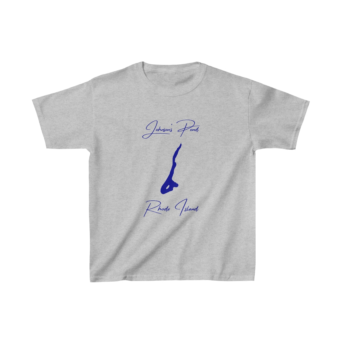 Rhode  Island  Johnson's  Pond  Youth  T-shirt  front  position  view  from  front  sport  grey.webp