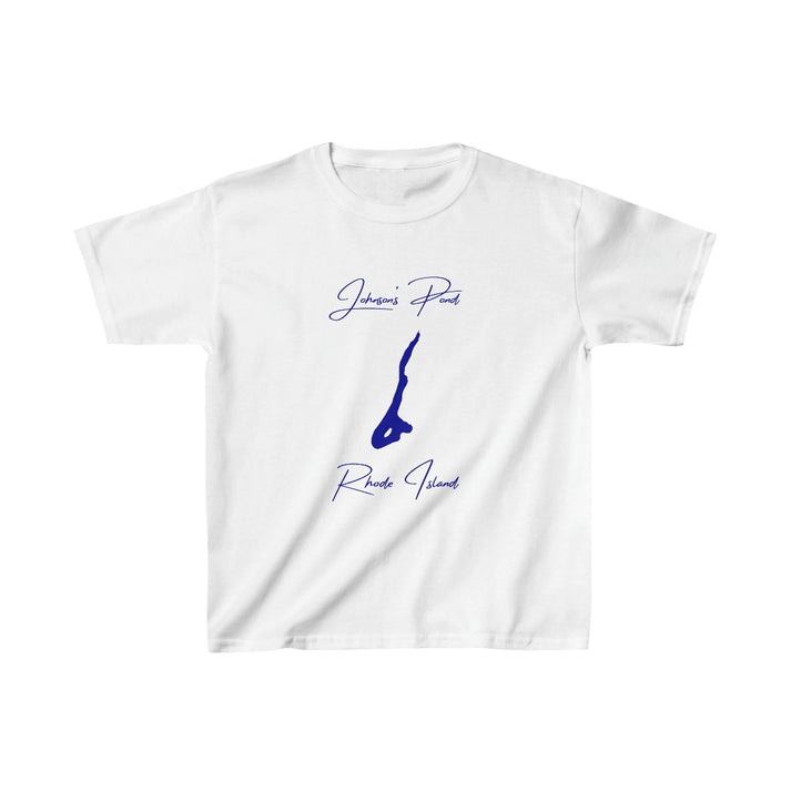 Rhode  Island  Johnson's  Pond  Youth  T-shirt  front  position  view  from  front  white.webp