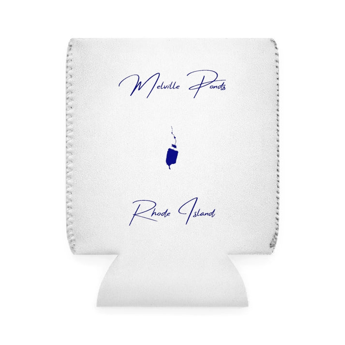 Rhode  Island  Melville  Ponds  Can  Koozie  front  position  view  from  front-1  white.webp