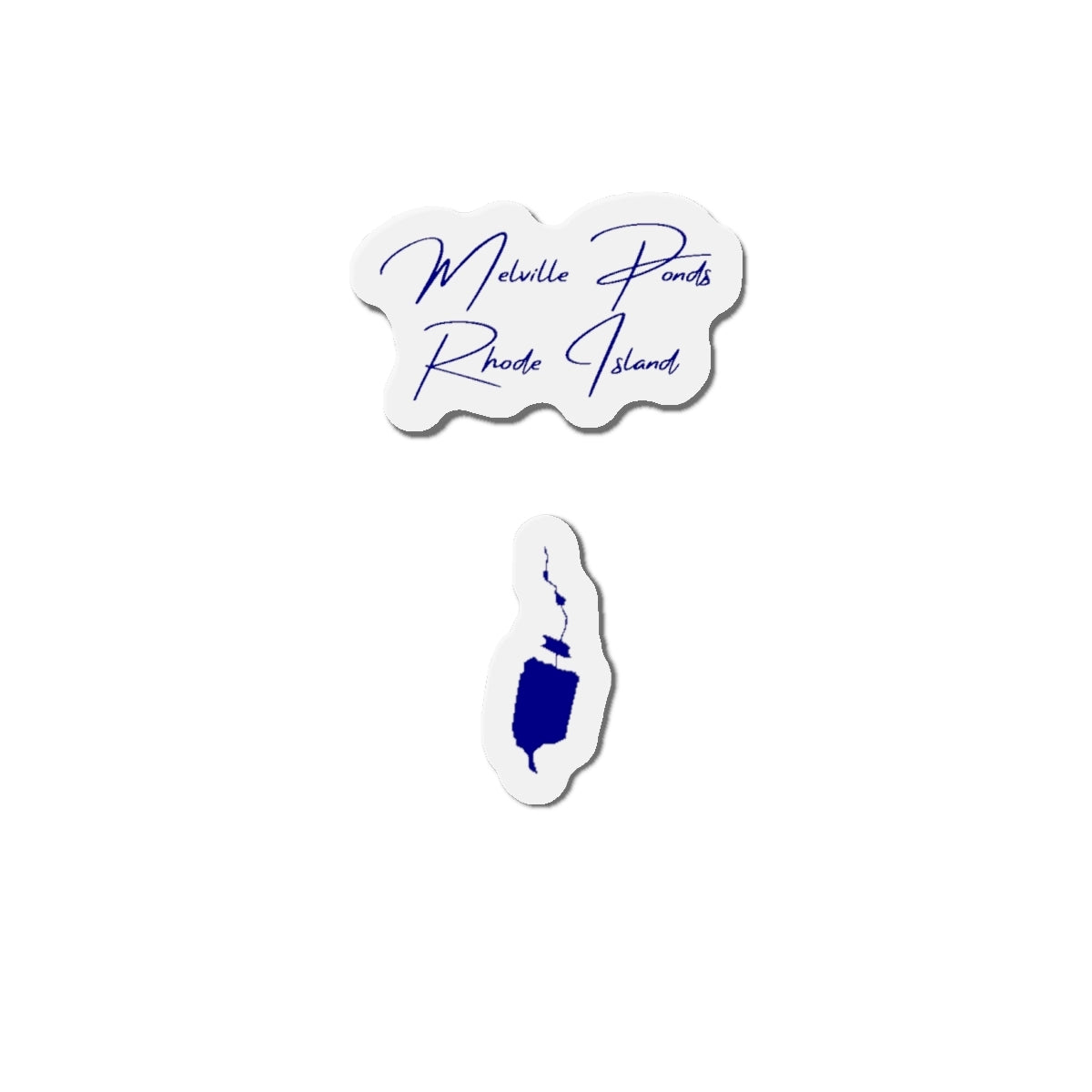 Rhode  Island  Melville  Ponds  Die  Cut  Magnet  front  position  view  from  front  4  x  4.webp