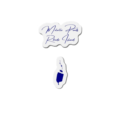 Rhode  Island  Melville  Ponds  Die  Cut  Magnet  front  position  view  from  front  4  x  4.webp